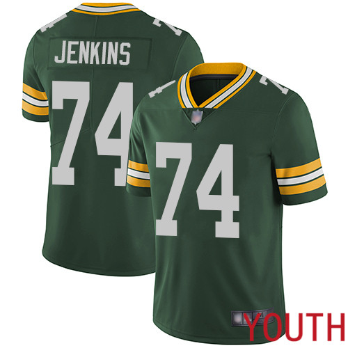 Green Bay Packers Limited Green Youth #74 Jenkins Elgton Home Jersey Nike NFL Vapor Untouchable